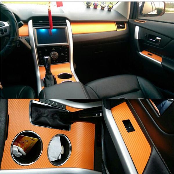 Pour Ford Edge 2010-2013 intérieur panneau de commande central poignée de porte 3D 5D en Fiber de carbone autocollants décalcomanies voiture style coupé Vinyl264R