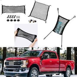 Para Ford F-250 coche vehículo negro maletero trasero equipaje organizador almacenamiento Nylon liso Vertical red para asiento