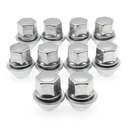 Pour Ford Fiesta Mondeo C-Max Focus Mk1 MK2 MK3 ST RS 10PCS / lot Écrou de roue en acier en alliage M12x1.5 Écrou de pneu à boulon de boulon 19 mm