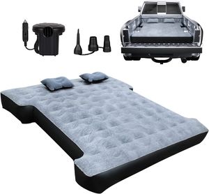 Matelas pneumatique pour lit de camion pour lits de camion courts pleine grandeur de 5,5 à 5,8 pieds Matelas gonflable extérieur avec sac de transport pour pompe