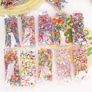 Pour les tranches de fruits 3D mélangées amusantes 1000 pcs en argile molle Slime Animal Fleur Fleur Resin Resin Force pour Nail Art Epoxy Moule de bricolage Crafts