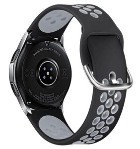 Voor Galaxy Smart Watches Series 20 22mm flexibele siliconen horlogeband geperforeerde zachte sportpolsbandjes7151152