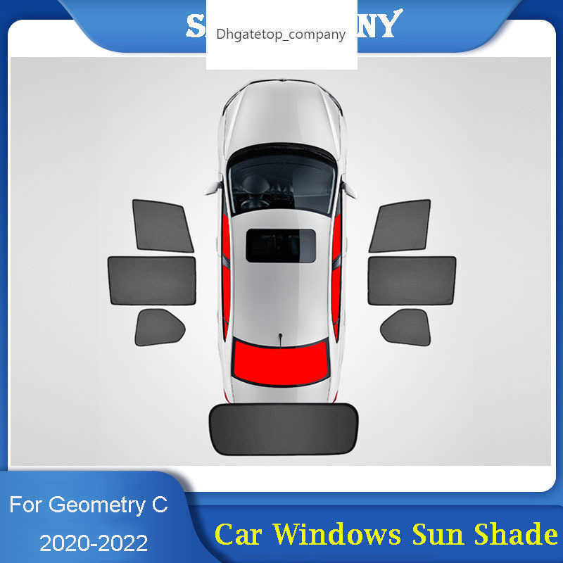 För geometri C 2020 2021 2022 Tillbehör Bil UV -skyddsgardin Sun Visor Mesh Shield Side Window Sun Block Sun Shade