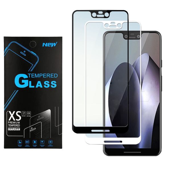 Pour Foxxd Miro Google pixel 3 XL 2 Alcatel 1x évoluer Samsung A6 LG V40 Couverture complète Protecteur d'écran en verre trempé Film imprimé en soie