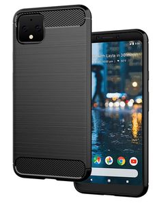 Étuis en fibre de carbone pour Google Pixel 5 5A 4A 5G 3 3a 4 XL étui souple TPU Gel peau caoutchouc couverture en silicone