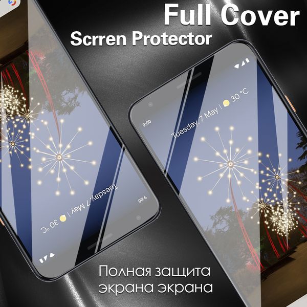 Para Google Pixel 7 7a 6 6a 5 5a 4a 4 3a 3 2 xl 4xl 3axl 3xl 2xl Pantera de pantalla de vidrio templado protector Película de vidrio protector