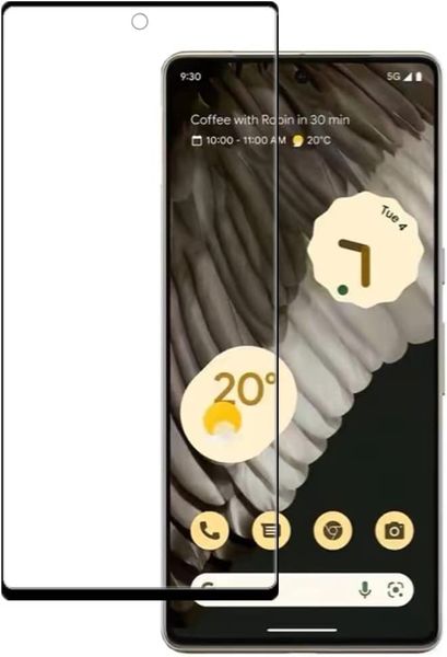 Para Google Pixel 7 Pro Protector de pantalla 3D Curvo Cobertura completa HD Borde transparente Pegamento Película de vidrio templado Antiarañazos Fácil instalación con paquete minorista