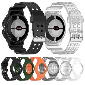 Pour Google Pixel Watch Sillicone Rugged Protecter Band Band Band Bracelet Cover Bracelet