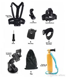 Voor GoPro Hero 8 Black Accessories Kit Floating Head Handhelm Monteerriem voor Go Pro Sjcam SJ4000 SJ5000X Actie Camera9708893
