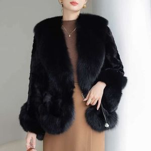 Voor Haining Dames Fang Kleding 2023 Winter Mink Fox Fur Geïntegreerde Jas 8186