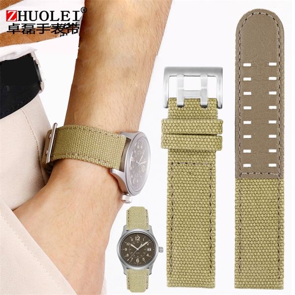 Pour Hamilton Khaki Field Watch h760250/h77616533/h70605963 H6893 bracelet de montre en cuir véritable Nylon hommes bracelet de montre 20mm 22mm 220819