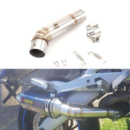 Para Honda CBR600F CB600F Hornet 2007- 2013 Hornet 600 silenciador de Escape de motocicleta deslizante conexión de Escape de tubo de enlace medio Pipe252C