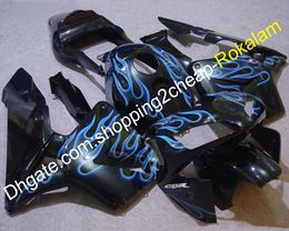 Pour Honda CBR600RR F5 2003 2004 CBRR 600 RR CBR-600RR CBR600-RR CBR600 600RRR 03 04 Set de carénage ABS de flamme bleu (moulage par injection)