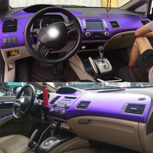 Autocollants auto-adhésifs en vinyle et Fiber de carbone 3D 5D, accessoires de style automobile, pour Honda Civic 2005 – 2011