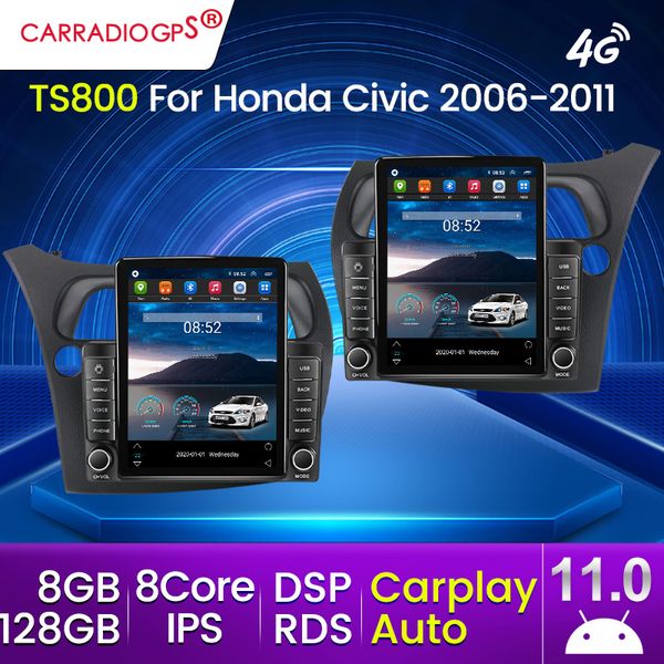 Para Honda Civic Hatchback 2006-2011 Android coche Dvd Radio Multimedia Video navegación 2 Din estéreo DVD unidad principal accesorios altavoz