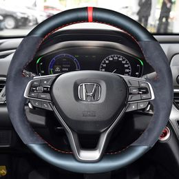 For Honda elysion Odyssey Accord DIY custom leather hand-sewn car interior steering wheel cover