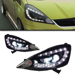 Para Honda FIT faros Jazz 2008-2010 luces LED diurnas de estilo proyector Dual DRL Accesorios de coche modificados