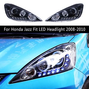 Para Honda Jazz Fit LED Faro LED 08-10 Accesorios de automóviles DRL Daytime Running Streamer Indicador de señal de giro Lámpara delantera Part Auto