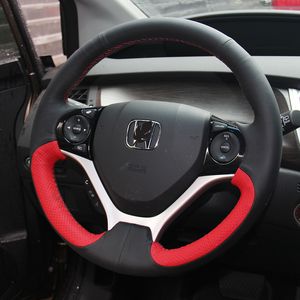 Voor Honda tiende generatie Civic Crv Breeze XRV VEzel Accord Jade Fit DIY Aangepaste Lederen Hand genaaid Speciale stuurwielafdekking voor auto-onderdelen