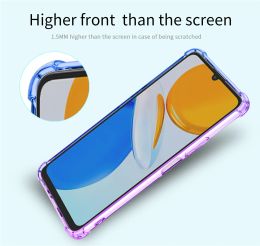 Voor Honor X7 X8 X9 X30 X10 5G Telefoonhoes Clear Cute Gradient Slim Anti Scratch Flexible TPU Cover Shockproof Case Honor X9 5G