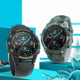 Voor Huawei GT2 46mm smartwatch camouflage case riem set tpu case gt 2 46mm beschermkas horloge buiten sportaccessoires