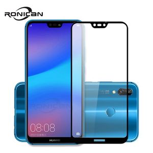 Pour Huawei Nova 3E verre trempé 100% couverture complète 5.0 pouces Film de protection d'écran antidéflagrant P20 Lite PRO protecteurs de téléphone portable