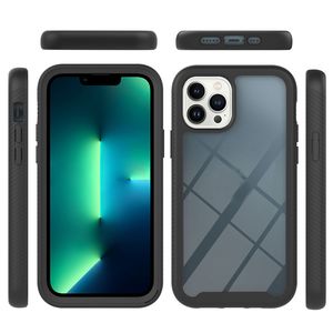 Luxury 360 Estuches completos a prueba de golpes para Iphone 15 14 Plus 13 12 Pro Max Mini 2 en 1 Capa híbrida PC dura Plástico TPU Marco antideslizante Parachoques Parte delantera trasera 2 en 1 Cubiertas para teléfonos móviles