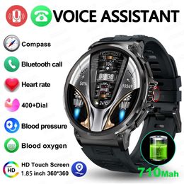 Pour Huawei Xiaomi 1,85 "Ultra HD Bluetooth Call Smart Watch Men GPS Track 710mAh grande batterie 400 + IP68 Waterproof Smartwatch