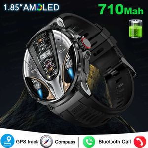 Montre connectée de sport pour hommes, avec suivi GPS, Bluetooth, appel, grande batterie 710mah, 400 + cadran, étanche, pour Huawei Xiaomi