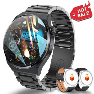 Voor Huawei Xiaomi NFC Smart Horloge Mannen GT3 Pro AMOLED 390 390 HD Scherm Hartslag Bluetooth Oproep IP68 waterdichte SmartWatch 2023