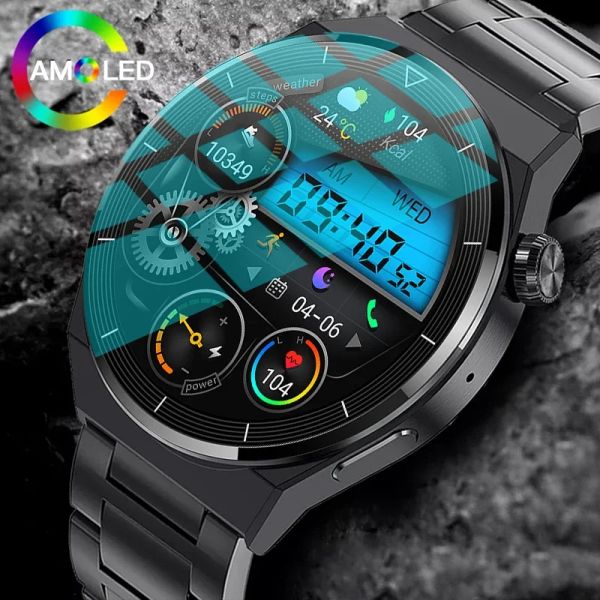 Para Huawei Xiaomi NFC Smart Watch Men GT3 Pro AMOLED 390*390 HD Pantalla Heart Reliates Bluetooth llamado IP68 Waterproof Smartwatch 2024