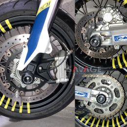 Pour Husqvarna 701 Supermoto 701 Enduro Avant Aile arrière Fork Sliders Motorcycle Crame Crash Protector Wheel Hub Anti-Collision