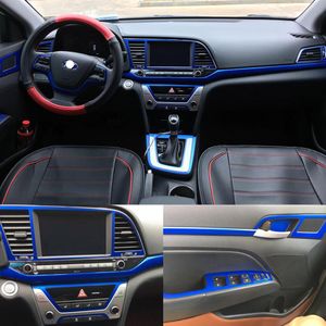 Pour Hyundai Elantra AD 2016-2019 autocollants de voiture auto-adhésifs autocollants et décalcomanies de voiture en vinyle en Fiber de carbone accessoires de style de voiture 318r