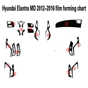 For Hyundai Elantra MD 2012-2016 Self Adhesive Car Stickers 3D 5D Carbon Fiber Vinyl Car stickers and Decals Car Styling Accessori207O
