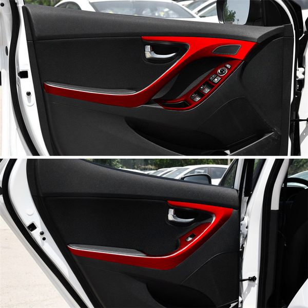 Pour Hyundai Elantra MD 2012-2016 autocollants de voiture auto-adhésifs 3D 5D autocollants et décalcomanies de voiture en vinyle en Fiber de carbone style de voiture Accessori255j