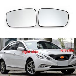 Para Hyundai Sonata 8 2010 2011 2012 2013 2014 ala de puerta espejos retrovisores lentes retrovisor exterior espejo lateral lente de cristal blanco