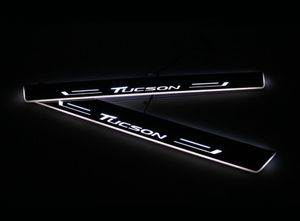 Voor Hyundai Tucson 2015 2016 2017 2018 2019 2020 Moving Led Welcome Pedal Car Scuff Plate Pedal Door Sill Pathway Light2134687