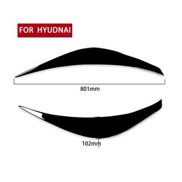 Voor Hyundai Veloster 2011-2017 Glanzen zwarte auto voorlamp wenkbrauw ooglid trim sticker cover ABS decoratief auto frame
