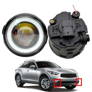 Voor INFINITI FX35 3.5L V6 2006-2012 Mistlamp PCS Styling Angel Eye LED Lens Voorbumper Lamp 12V H11