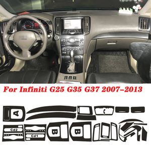 Pour Infiniti G25 G35 G37 2 portes coupé style de voiture nouveau 5D en Fiber de carbone voiture intérieur Console centrale changement de couleur moulage autocollant décalcomanies
