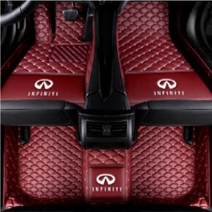 Para Infiniti G37 JX35 Q50 Q60 Q70L QX30 QX50 QX56 QX60 QX70 QX80-Veloster PU cuero impermeable para todo clima almohadilla impermeable alfombra de coche