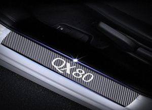 Voor Infiniti Qx80 Door Dill Protector Reflecterende 4D Koolstofvezel Sticker Deur Entry Guard Sill Car Styling Dashboard CAR Accessori2530837