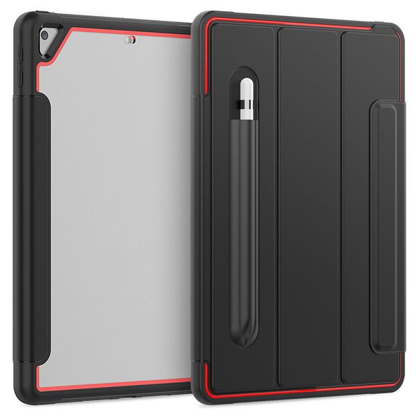 Para Ipad 10,2 pulgadas funda protectora de cuero inteligente a prueba de golpes resistente cubierta trasera Compatible con Apple 8.a/7.a generación