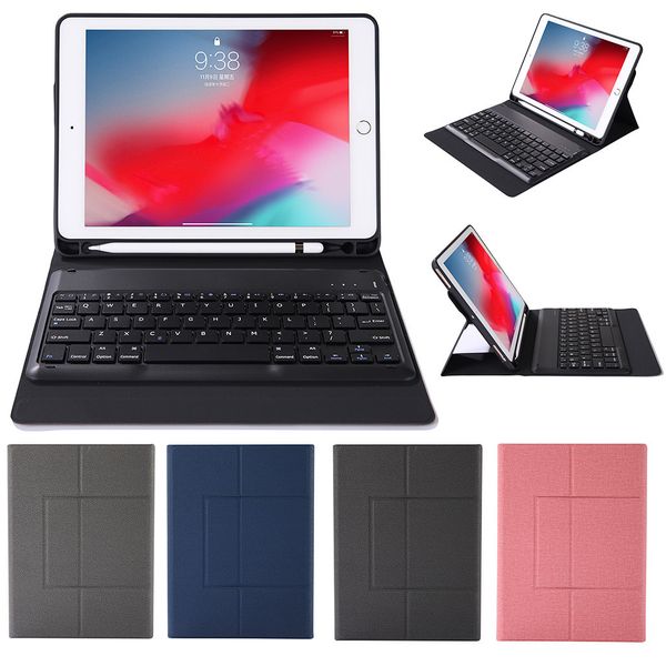Pour iPad pro 11 12.9 2019 version air mini étui à clavier bluetooth sans fil détachable avec porte-stylo portefeuille couverture en cuir