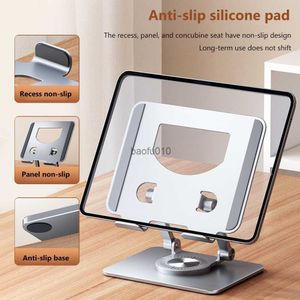 Para Ipad Stand 360 Rotación Tablet Soporte de enfriamiento Soporte de tableta de aluminio hueco Soporte 4.7-12 pulgadas Teléfono Accesorios para computadora portátil L230619