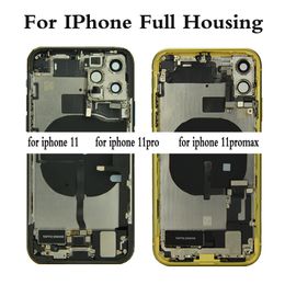 Voor Iphone 11 11Pro Pro Max Behuizing Met Flex Kabel Terug Behuizing Volledige Montage Batterij Cover Deur Achter Midden Frame chassis