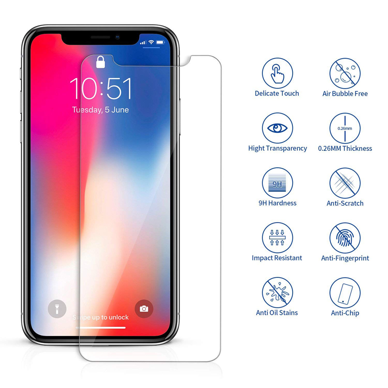 9H 2,5D 0,3 mm Displayschutzfolie aus gehärtetem Glas, klare Filme für iPhone 13 14 15 pro max 12 11 Pro X XR XS MAX 6 7 8 plus Displayschutzfolien