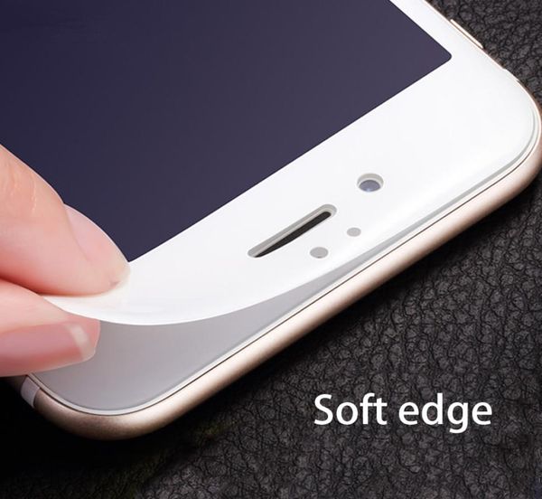 Para iPhone 11 Pro XR XS MAX X Samsung Protector de pantalla Vidrio 3D Templado 9H Dureza 25D PET Borde suave Sin paquete1660681