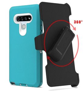 Para LG K51 Stylo 6 Aristo5 plus Fortune 3 MOTO G stylus 3 en 1 funda protectora híbrida resistente que absorbe los golpes con Clip para cinturón