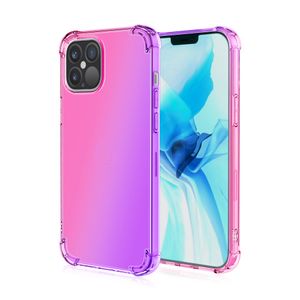 TPU Mobiele Telefoon Gevallen Voor iPhone 15 Plus Pro Max 14 13 12 11 Serie Regenboog Graduatie Kleur Airbag Anti-shock Mobiele Telefoon Case Beschermhoes Schokbestendig DHL